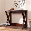 Bowery Hill Adjustable Counter Height Dining Table in Espresso