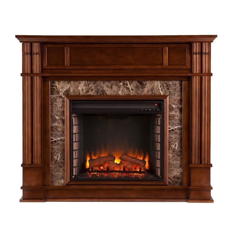 Bowery Hill Traditional Wood TV Stand for TVs up to 48'' in Whiskey Maple