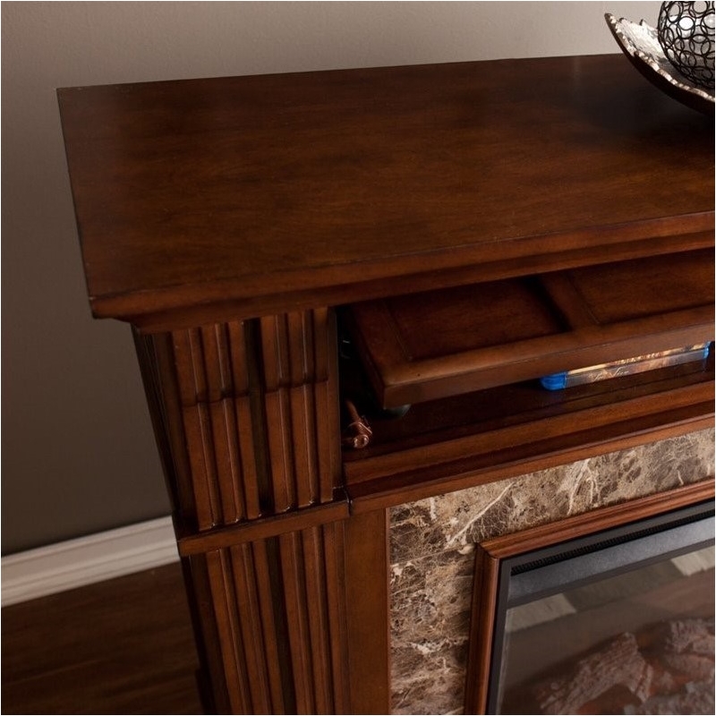 Bowery Hill Traditional Wood TV Stand for TVs up to 48'' in Whiskey Maple