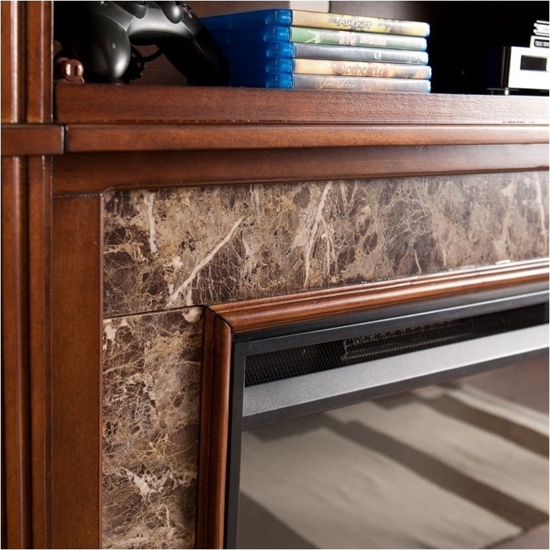 Bowery Hill Traditional Wood TV Stand for TVs up to 48'' in Whiskey Maple