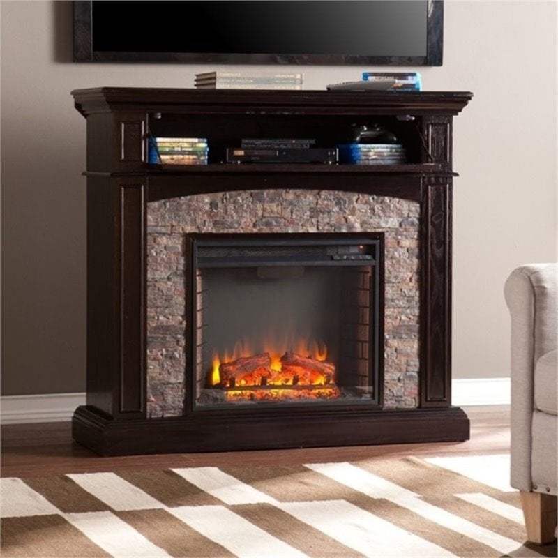 Stone electric deals fireplace tv stand