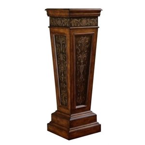 bowery hill pedestal accent table in nugget