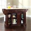 Bowery Hill Traditional Wood Kitchen Island in Natural/Mahogany