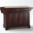 Bowery Hill Traditional Wood Kitchen Island in Natural/Mahogany