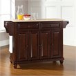 Bowery Hill Traditional Wood Kitchen Island in Mahogany/Natural