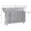 Bowery Hill Traditional Wood Kitchen Island in Mahogany/Natural