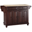 Bowery Hill Traditional Wood Kitchen Island in Mahogany/Natural