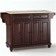 Bowery Hill Traditional Wood Kitchen Island in Mahogany/Natural
