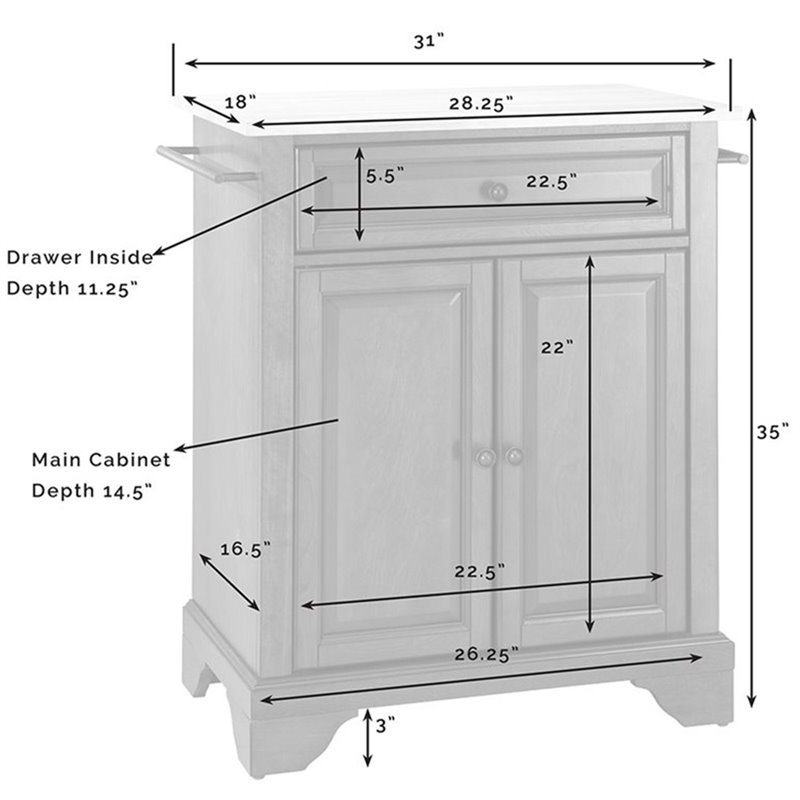 Bowery Hill Traditional Wood Kitchen Island in Black/Natural