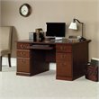 Bowery Hill Traditional Engineered Wood 6-Drawer Computer Desk in Classic Cherry