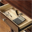 Bowery Hill Contemporary Wood Computer Desk with Hutch in Cherry