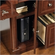 Bowery Hill Contemporary Wood Computer Desk with Hutch in Cherry