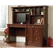 Bowery Hill Contemporary Wood Computer Desk with Hutch in Cherry