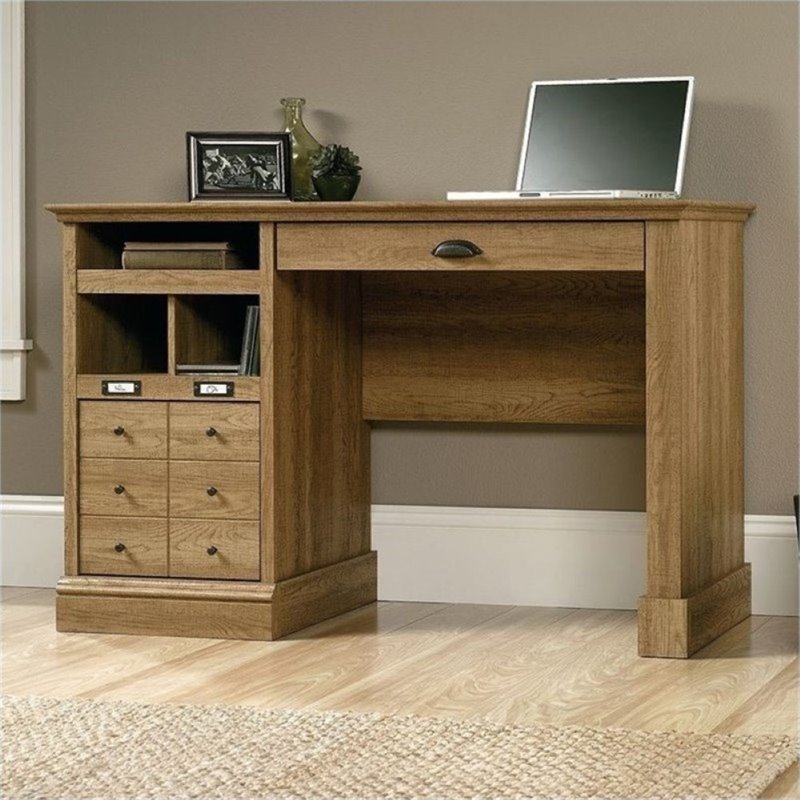 Bowery Hill Home Office Desk in Scribed Oak BH497557