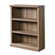 Bowery Hill Rectangular 3-Shelf Transitional Wood Bookcase in Salt Oak