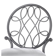 Bowery Hill 19'' Traditional Metal/Fabric Vanity Stool in Gray