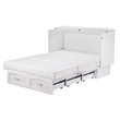 Bowery Hill Modern Solid Wood Queen Murphy Bed Chest in White