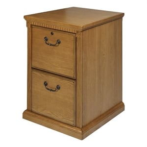 Bowery Hill 2 Drawers Vertical Natural Wood Filing Cabinet Pre-assembled