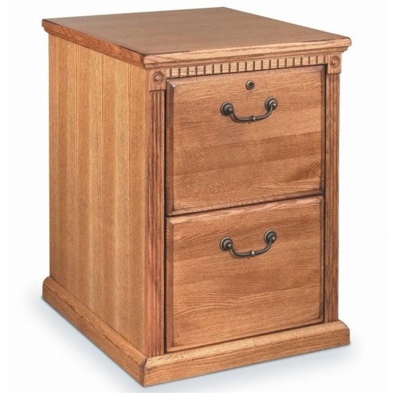 Bowery Hill 2 Drawer File Cabinet In Distressed Wheat Bh 4634