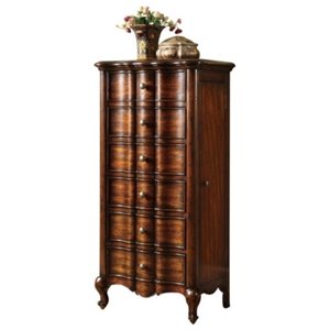 bowery hill jewelry armoire in medium wood and mahogany