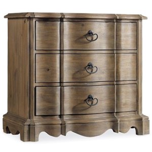 bowery hill 3 drawer nightstand in light wood