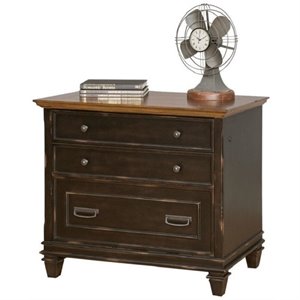 bowery hill 2 drawer file cabinet in distressed black