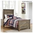 Bowery Hill Engineered Wood Twin Panel Headboard in Rustic Brown