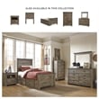 Bowery Hill Engineered Wood Twin Panel Headboard in Rustic Brown