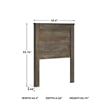 Bowery Hill Engineered Wood Twin Panel Headboard in Rustic Brown