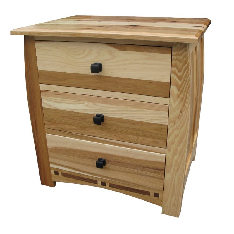 Bowery Hill 3 Drawer Nightstand in Natural