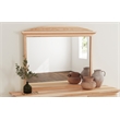 Bowery Hill Solid Wood Arch Landscape Mirror in Natural