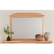 Bowery Hill Solid Wood Arch Landscape Mirror in Natural