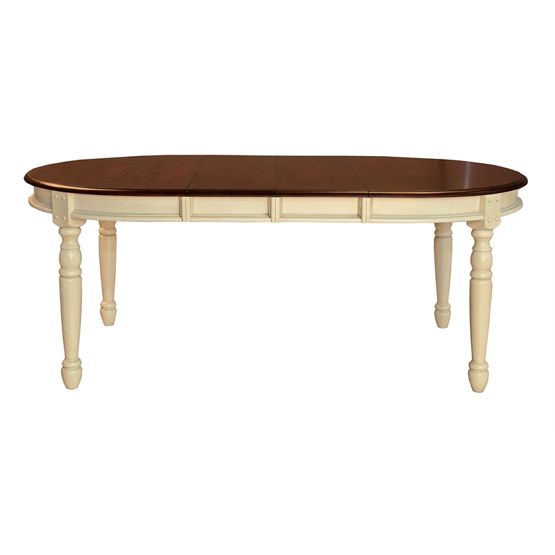 Bowery Hill Oval Extendable Dining Table in Buttermilk