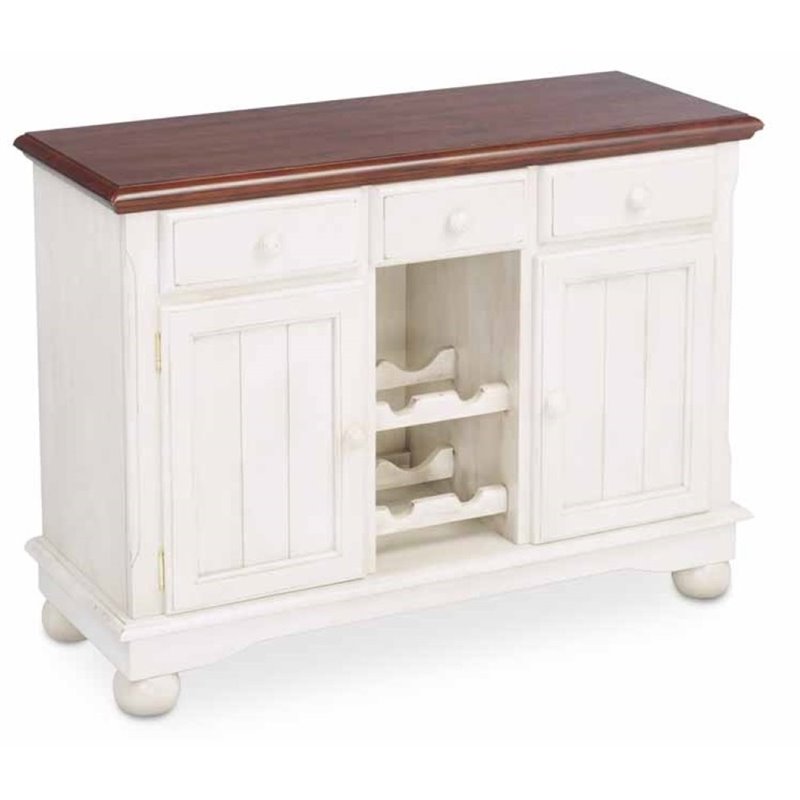 Bowery Hill Wine Rack Sideboard in Buttermilk