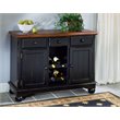 Bowery Hill Wine Rack Sideboard in Black