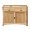 Bowery Hill Solid Wood 4-Drawers Buffet/Sideboard Server in Natural