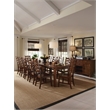 Bowery Hill Solid Wood Extendable Dining Table in Rustic Amber