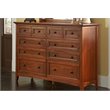 Bowery Hill 10 Drawer Master Dresser in Cherry Brown