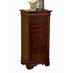 bowery hill marquis cherry jewelry armoire