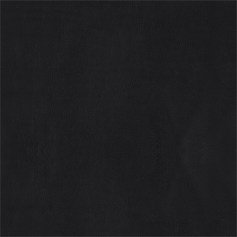 Bowery Hill Faux Leather Tufted Accent Chair in Black