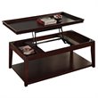 Bowery Hill Lift Top Cocktail Table with Casters in Multi-Step Cherry