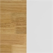 Bowery Hill Transitional Wood Kitchen Cart with Drop Leaf in Natural Brown/White