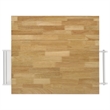 Bowery Hill Transitional Wood Kitchen Cart with Drop Leaf in Natural Brown/White