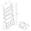 Bowery Hill 4 Shelf Ladder Bookcase in Cappuccino