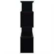 Bowery Hill Wood Black Bookcase Zigzag Contemporary 63