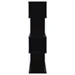 Bowery Hill Wood Black Bookcase Zigzag Contemporary 63