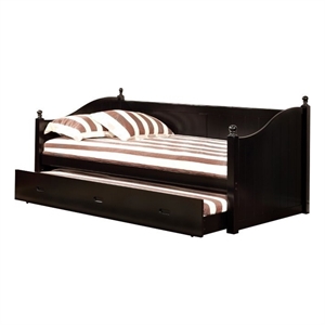 bowery hill twin daybed with trundle in black