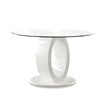 Bowery Hill Round Dining Table in White