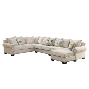 Bowery Hill Fabric Sectional in Ivory