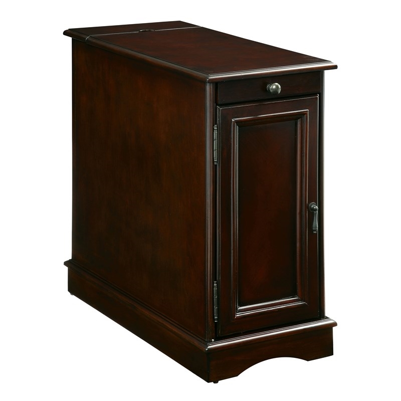 Bowery Hill End Table Coffee Accent Table Rectangle in Wood - Cherry